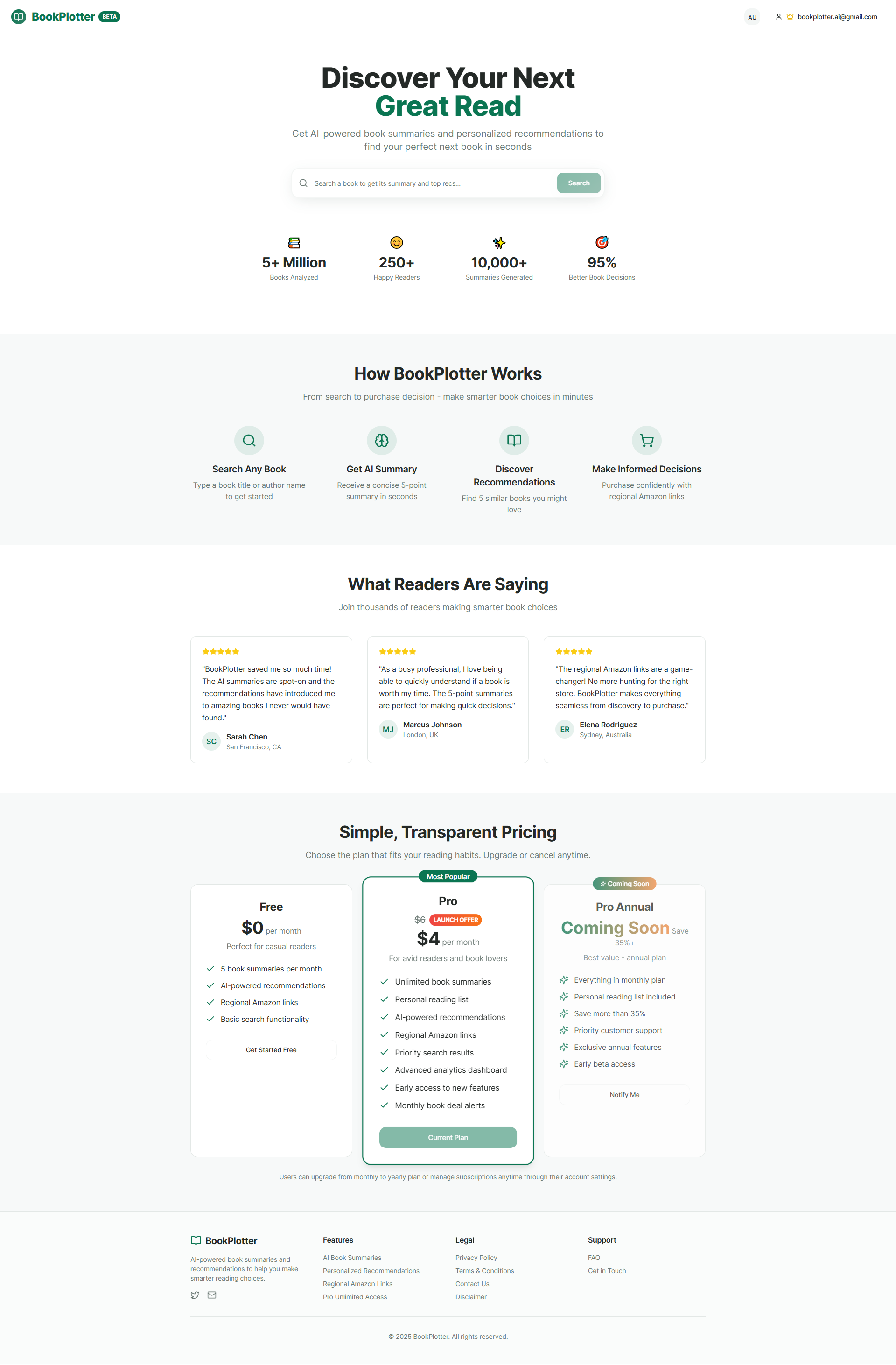 BookPlotter screenshot