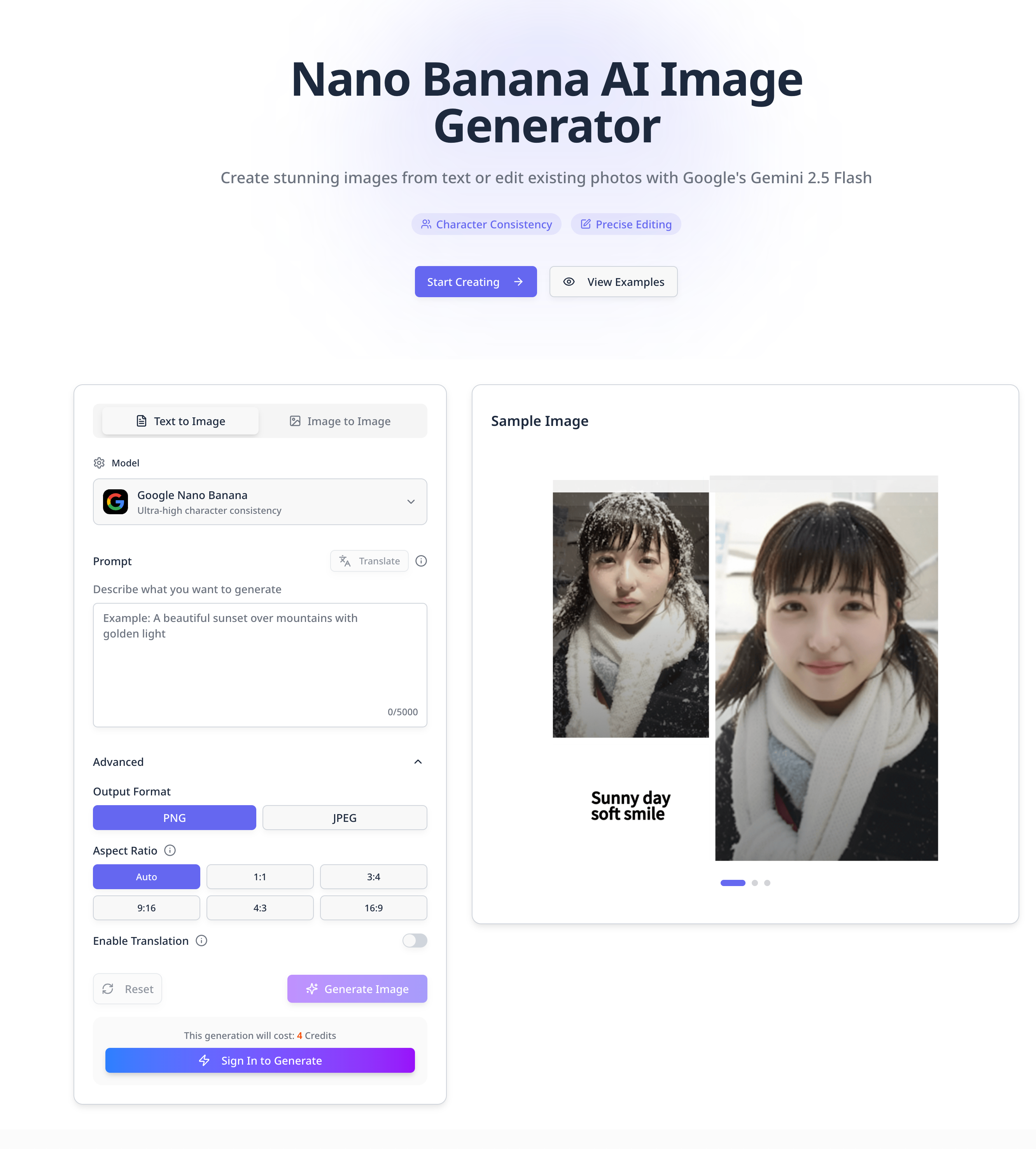 Nano Banana AI screenshot