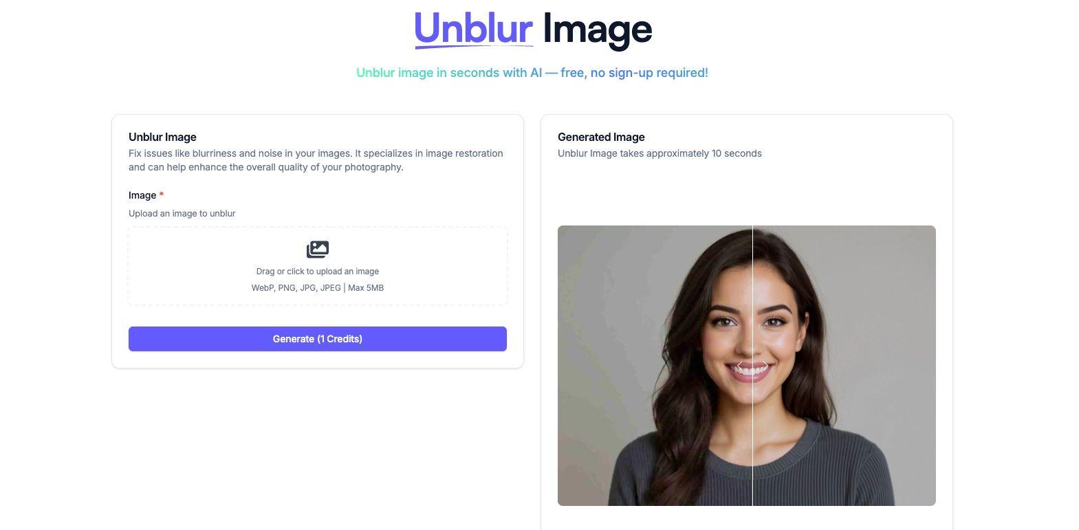 Unblur Image AI screenshot